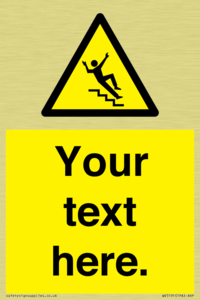 Custom Slippery Stairs Sign